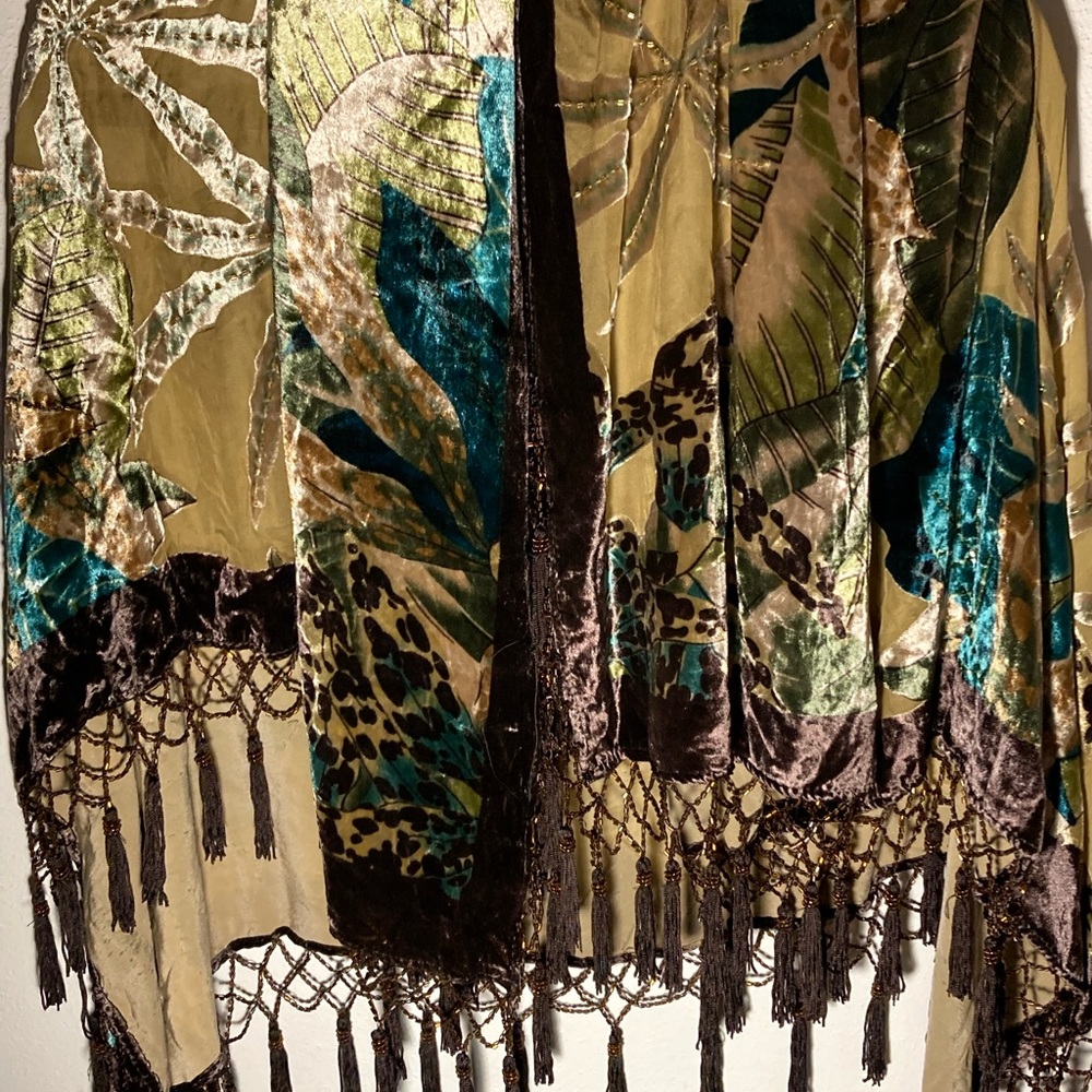 Chico’s Multi Color Beaded Ladies Scarf. Can be worn as a Shawl.